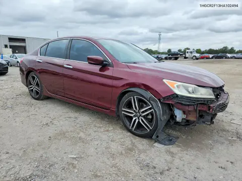 2017 Honda Accord Sport Special Edition VIN 1HGCR2F13HA102494 фото 4