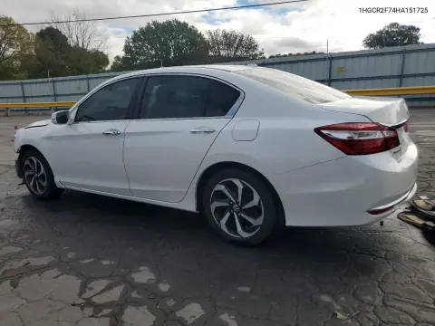 2017 Honda Accord Ex VIN 1HGCR2F74HA151725 фото 2