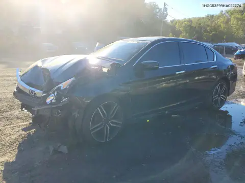 1HGCR3F99HA022774 — 2017 Honda Accord, Передняя часть, фото до ремонта