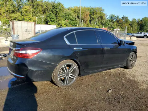 2017 Honda Accord Touring VIN 1HGCR3F99HA022774 фото 3