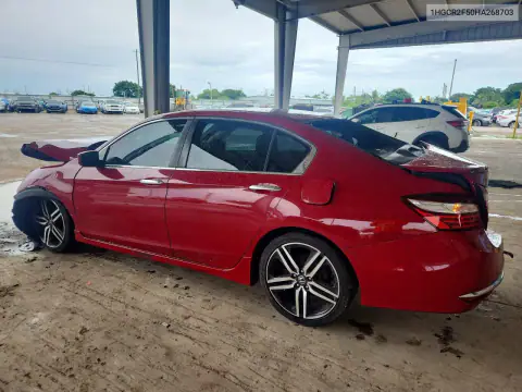 1HGCR2F50HA268703 — 2017 Honda Accord, фото 2 с аукциона Copart 21.10.2026, Передняя часть