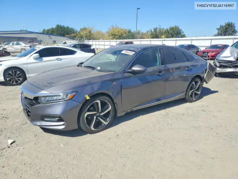1HGCV1F52JA116997 — 2018 Honda Accord, Задняя часть, фото до ремонта