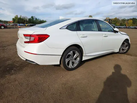 2018 Honda Accord Ex VIN 1HGCV1F4XJA241494 фото 3