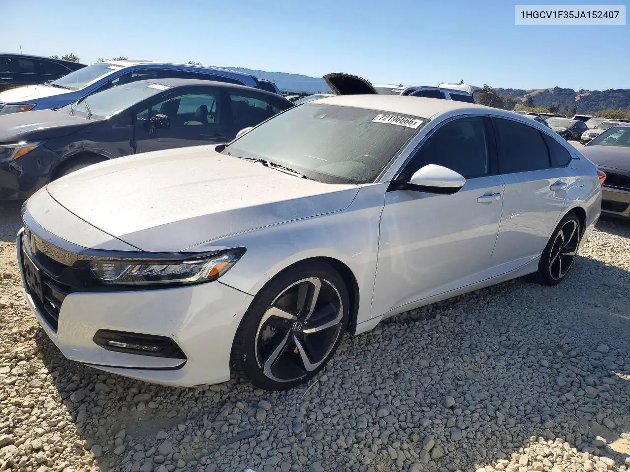 2018 Honda Accord Sport VIN 1HGCV1F35JA152407 фото 1