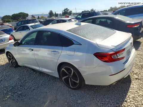 2018 Honda Accord Sport VIN 1HGCV1F35JA152407 фото 2