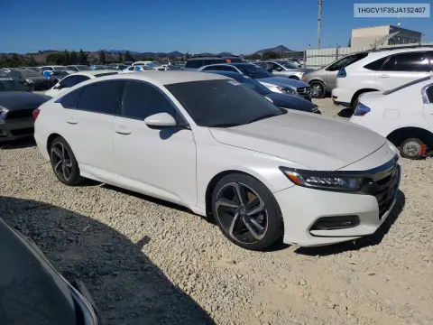 2018 Honda Accord Sport VIN 1HGCV1F35JA152407 фото 4