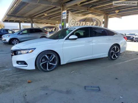 2018 Honda Accord Sport VIN 1HGCV1F39JA201849 фото 1