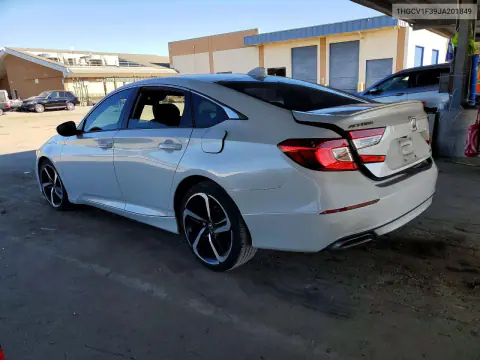 2018 Honda Accord Sport VIN 1HGCV1F39JA201849 фото 2