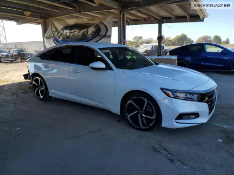 2018 Honda Accord Sport VIN 1HGCV1F39JA201849 фото 4