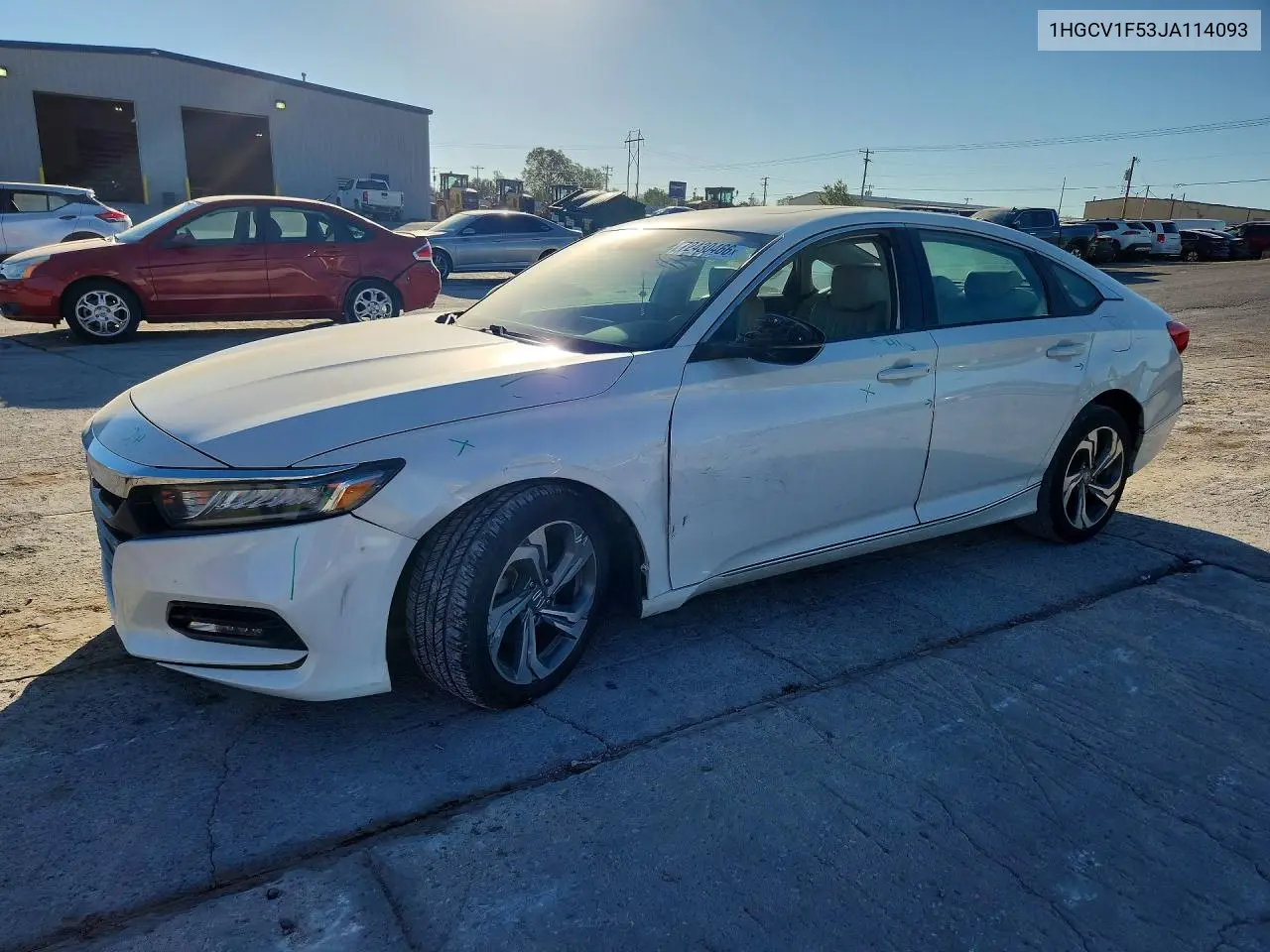 1HGCV1F53JA114093 Honda Accord 2018 — повреждение Сторона, фото до ремонта
