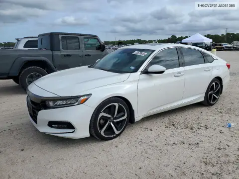 1HGCV2F31JA051385 — 2018 Honda Accord, Сторона, фото до ремонта