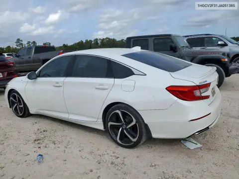 2018 Honda Accord Sport VIN 1HGCV2F31JA051385 фото 2