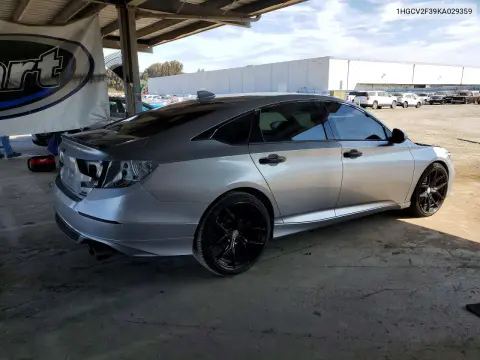2019 Honda Accord Sport VIN 1HGCV2F39KA029359 фото 3