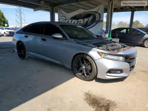 2019 Honda Accord Sport VIN 1HGCV2F39KA029359 фото 4