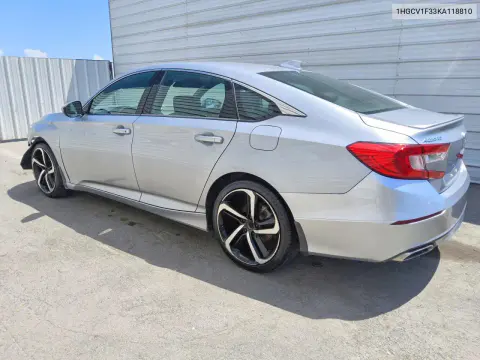2019 Honda Accord Sport VIN 1HGCV1F33KA118810 фото 2