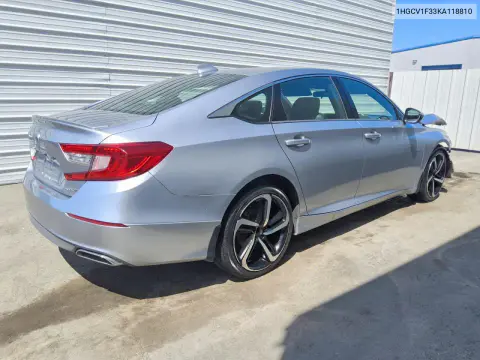 2019 Honda Accord Sport VIN 1HGCV1F33KA118810 фото 3