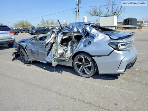 2019 Honda Accord Sport VIN 1HGCV2F30KA009484 фото 2