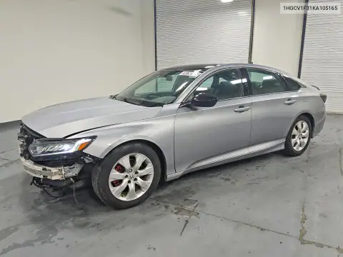 1HGCV1F31KA105165 — 2019 Honda Accord, Передняя часть, фото до ремонта