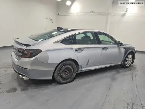 1HGCV1F31KA105165 — 2019 Honda Accord, фото 3 с аукциона Copart 21.10.2026, Передняя часть