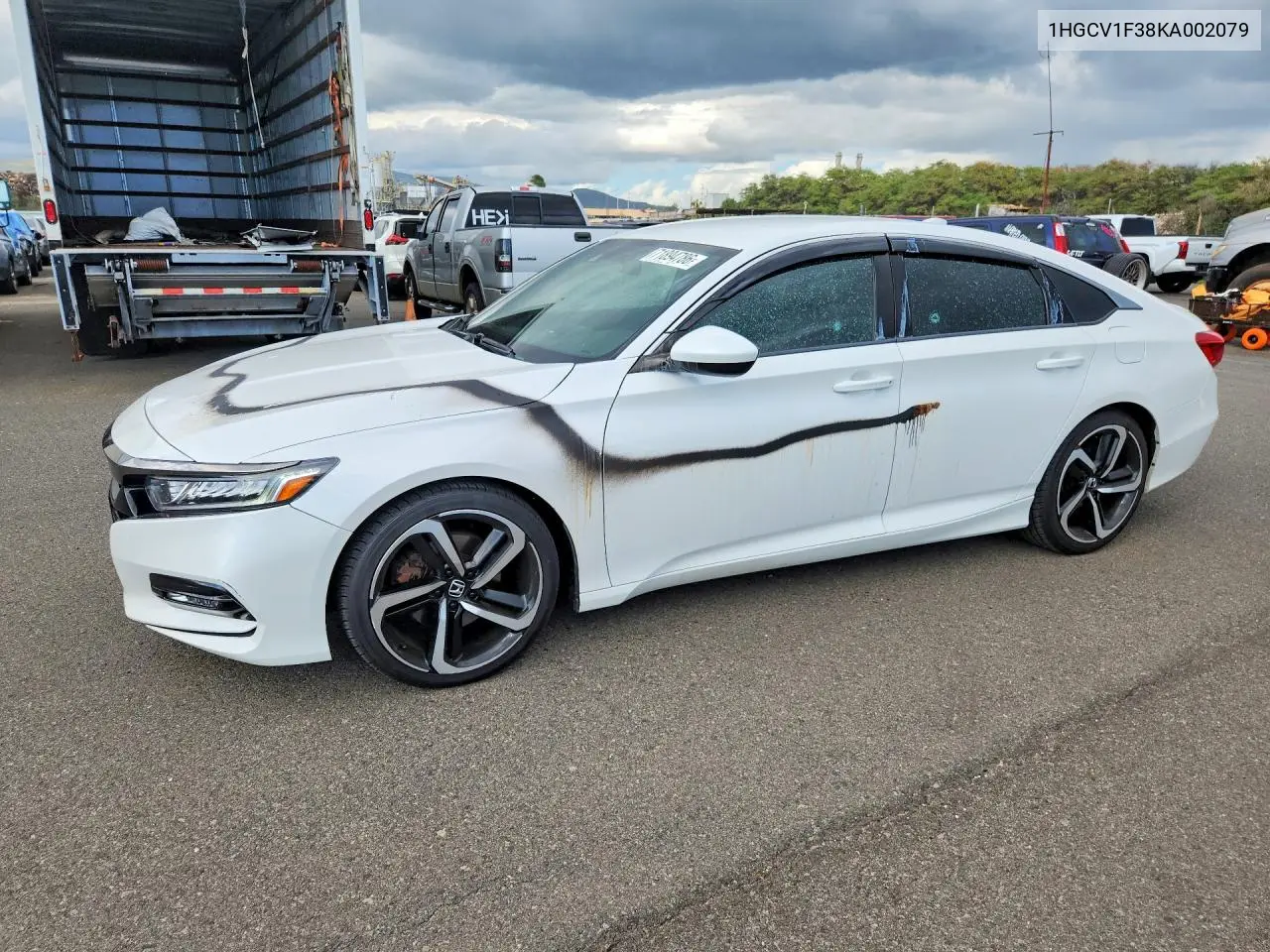 2019 Honda Accord Sport VIN 1HGCV1F38KA002079 фото 1
