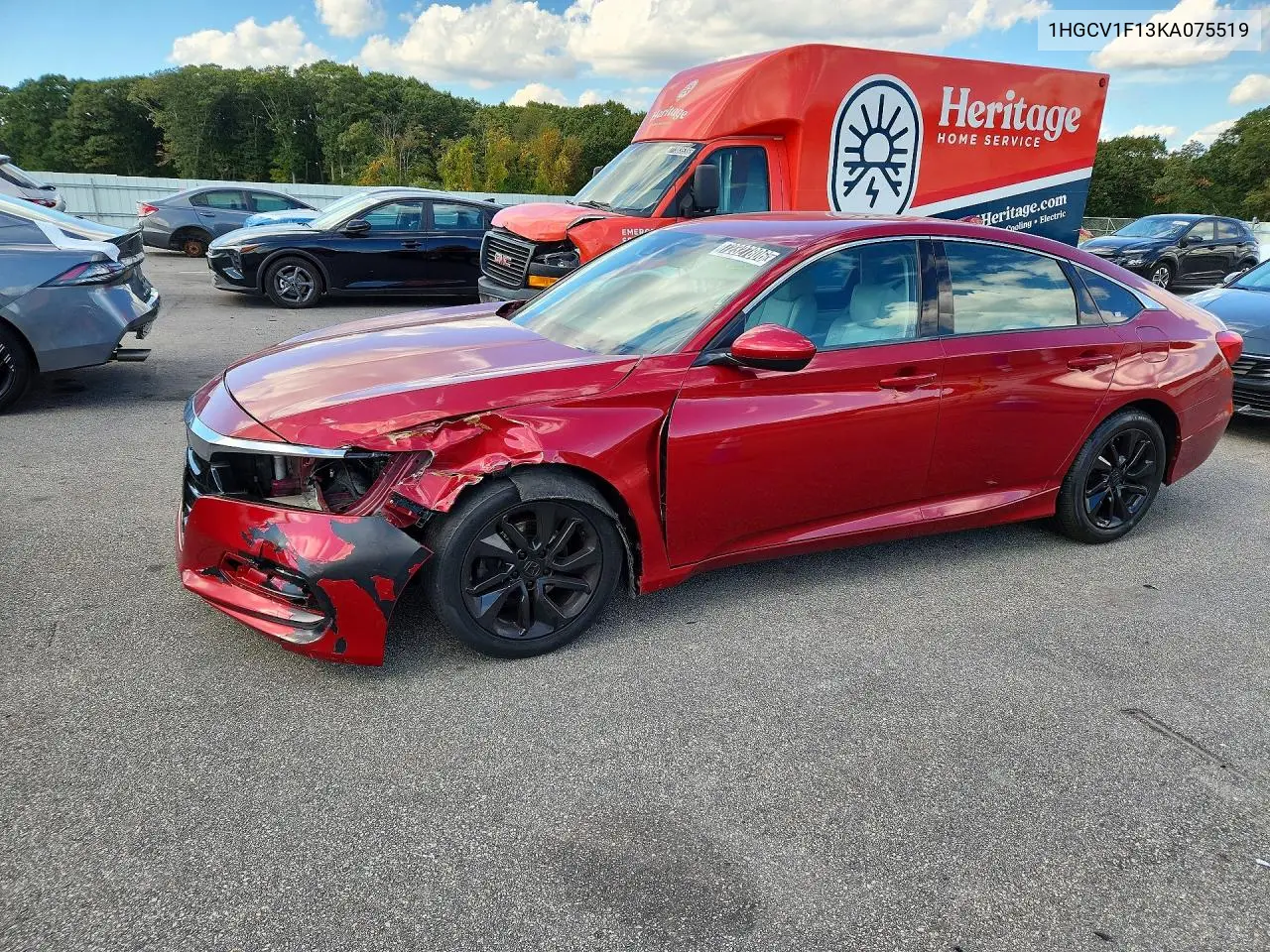 1HGCV1F13KA075519 Honda Accord 2019 — повреждение Передняя часть, фото до ремонта