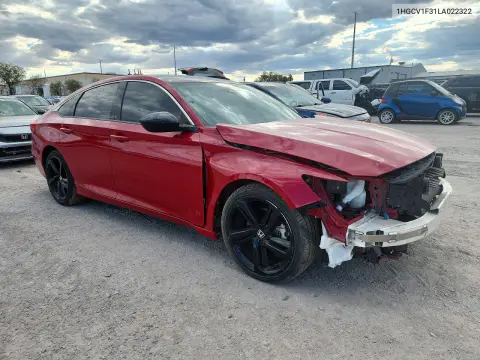 2020 Honda Accord Sport VIN 1HGCV1F31LA022322 фото 4