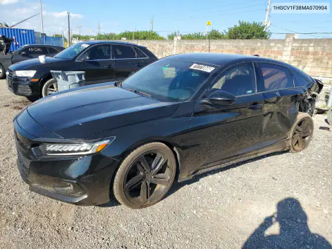1HGCV1F38MA070904 Honda Accord 2021 — повреждение Задняя часть, фото до ремонта