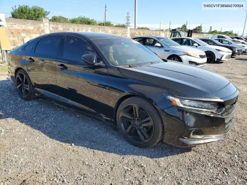 1HGCV1F38MA070904 — 2021 Honda Accord, фото 4 с аукциона Copart 20.10.2026, Задняя часть