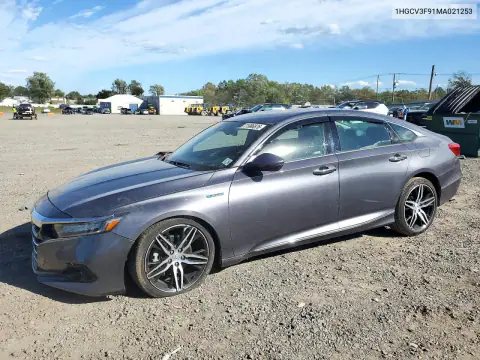 1HGCV3F91MA021253 — 2021 Honda Accord, Передняя часть, фото до ремонта