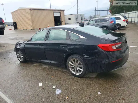1HGCV1F13MA006378 — 2021 Honda Accord, фото 2 с аукциона Copart, Передняя часть