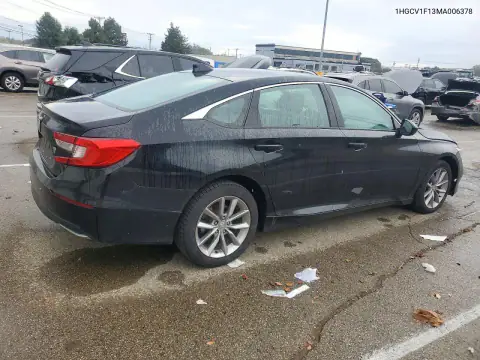 1HGCV1F13MA006378 — 2021 Honda Accord, фото 3 с аукциона Copart, Передняя часть