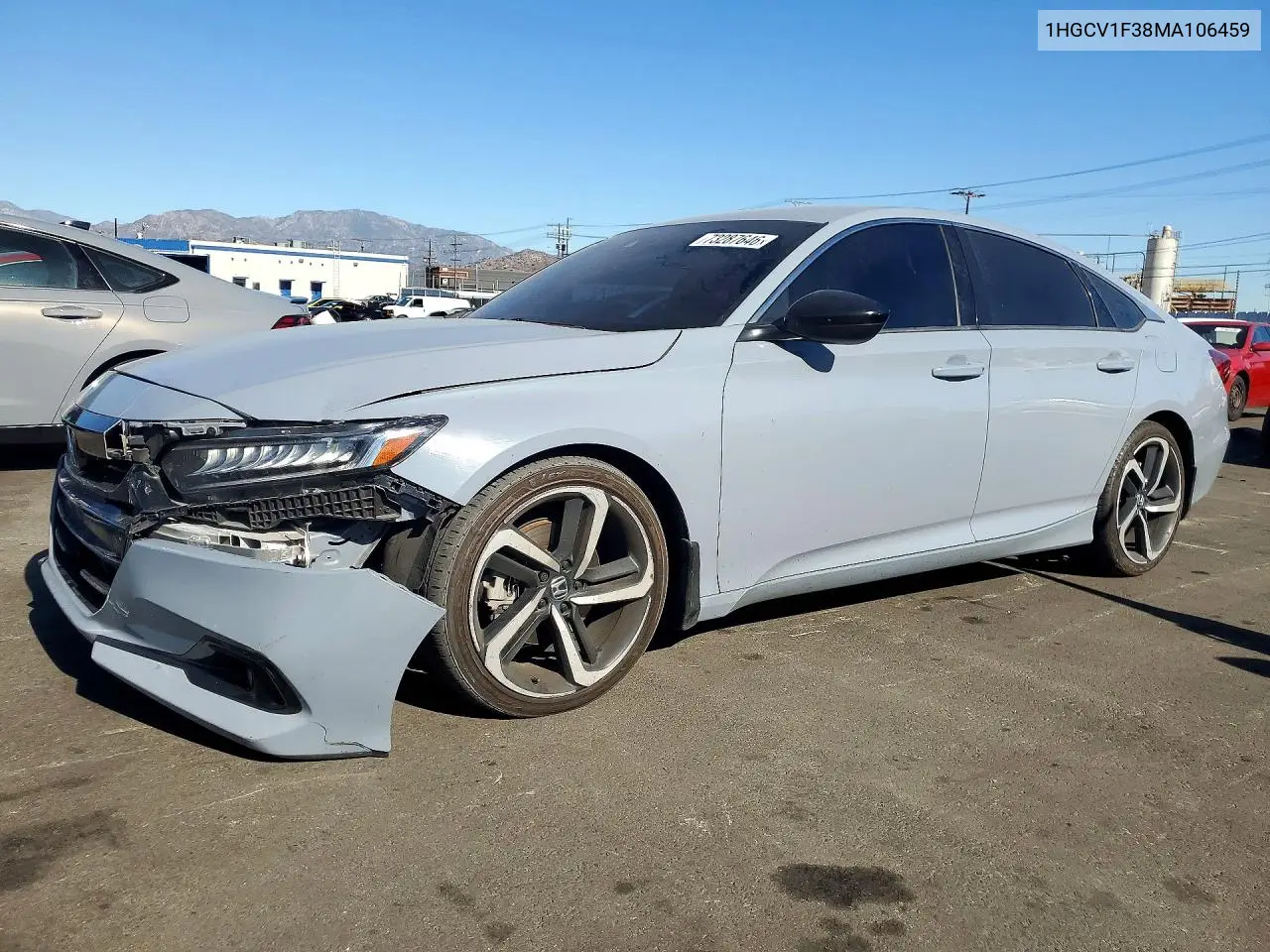 1HGCV1F38MA106459 Honda Accord 2021 — повреждение Передняя часть, фото до ремонта
