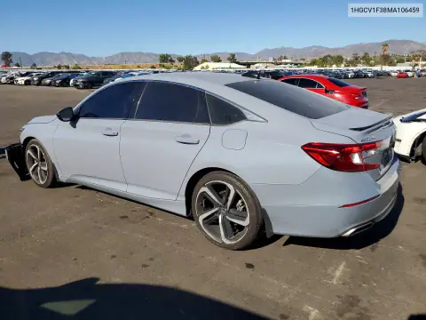 1HGCV1F38MA106459 — 2021 Honda Accord, фото 2 с аукциона Copart, Передняя часть
