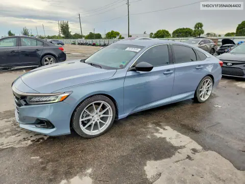 1HGCV1F3XMA087929 — 2022 Honda Accord, Вандализм, фото до ремонта