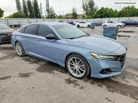 2022 Honda Accord Sport VIN 1HGCV1F3XMA087929 фото 4
