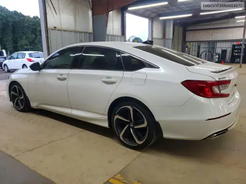 2022 Honda Accord Sport VIN 1HGCV1F3XNA024377 фото 2