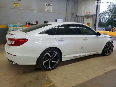 2022 Honda Accord Sport VIN 1HGCV1F3XNA024377 фото 3