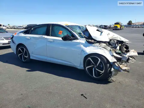1HGCV1F35NA113497 — 2022 Honda Accord, фото 4 с аукциона Copart, Опрокидывание