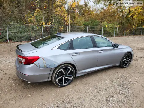 1HGCV3F26NA022810 — 2022 Honda Accord, фото 3 с аукциона Copart, Передняя часть