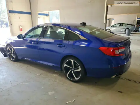 1HGCV1F44NA066732 — 2022 Honda Accord, фото 2 с аукциона Copart, Передняя часть