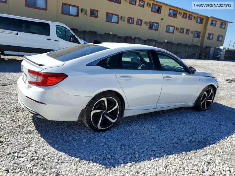 2022 Honda Accord Hybrid Sport VIN 1HGCV3F23NA027592 фото 3