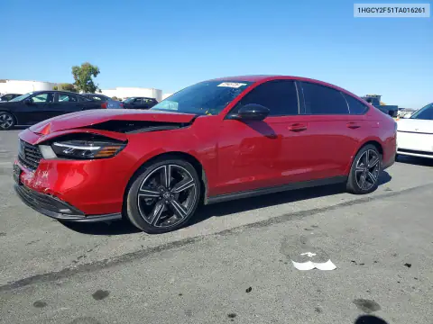 1HGCY2F51TA016261 Honda Accord 2026 — повреждение Передняя часть, фото до ремонта