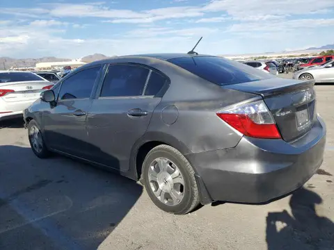 2012 HONDA CIVIC HYBRID VIN JHMFB4F27CS005868 фото 2