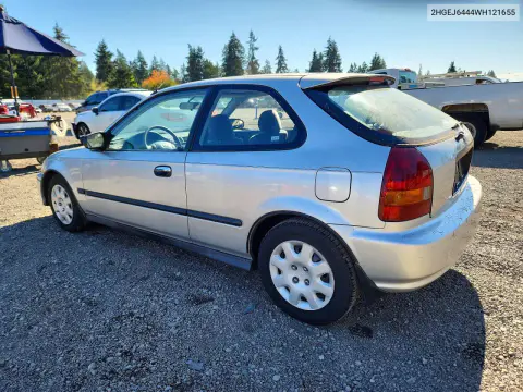 1998 Honda Civic Dx VIN 2HGEJ6444WH121655 фото 2