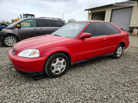 2000 Honda Civic Ex VIN 1HGEJ8247YL096111 фото 1