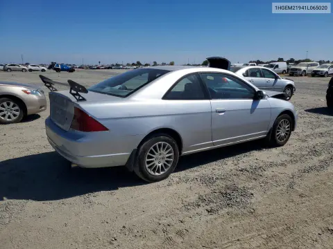 2001 Honda Civic Si VIN 1HGEM21941L065020 фото 3
