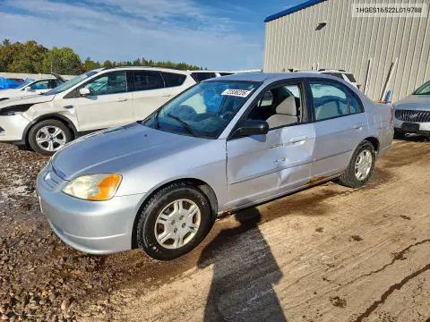 1HGES16522L019788 — 2002 Honda Civic, Сторона, фото до ремонта