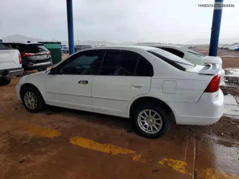 2002 Honda Civic Lx VIN 1HGES16572L068436 фото 2