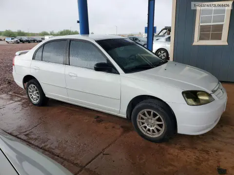2002 Honda Civic Lx VIN 1HGES16572L068436 фото 4