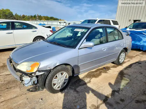 1HGES26793L001927 — 2003 Honda Civic, Передняя часть, фото до ремонта